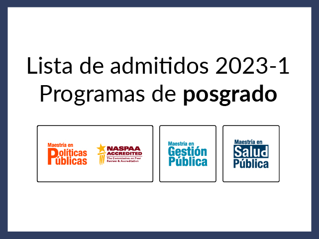 LISTA DE ADMITIDOS PARA POSGRADOS 2023-1